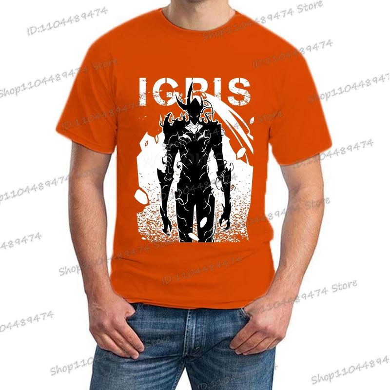 Новая летняя мужская футболка с аниме Solo Leveling, топы, с коротким рукавом, мужская футболка, модная уличная, унисекс, футболки Solo Leveling, одежда