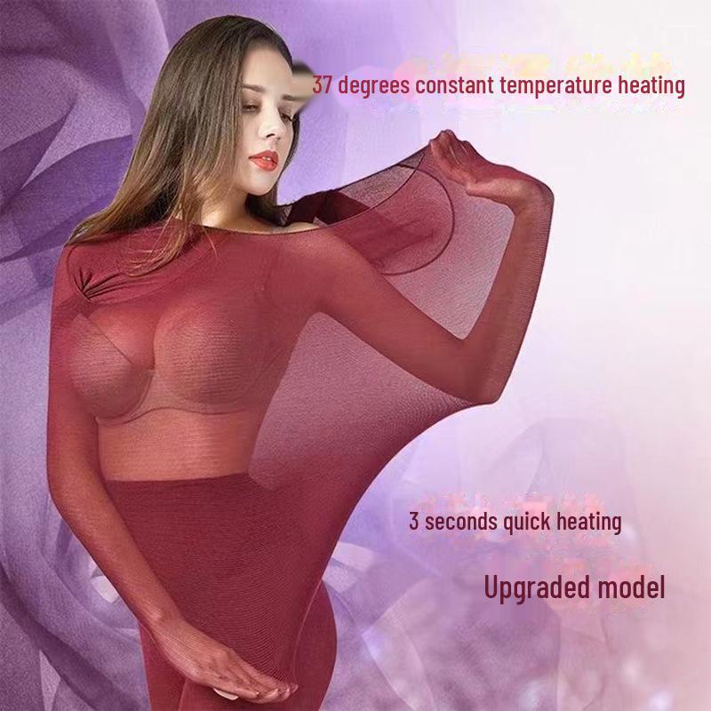 Комплект для теплового белья: Женский бесшовный утепленный базовый слой для осени и зимы