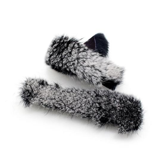 1 пара глушителей для тетивы для стрельбы из лука, амортизация, мягкое на ощупь, нечеткий разделитель струн из искусственного меха кролика рекса, изогнутый традиционный стабилизатор для охотничьего лука