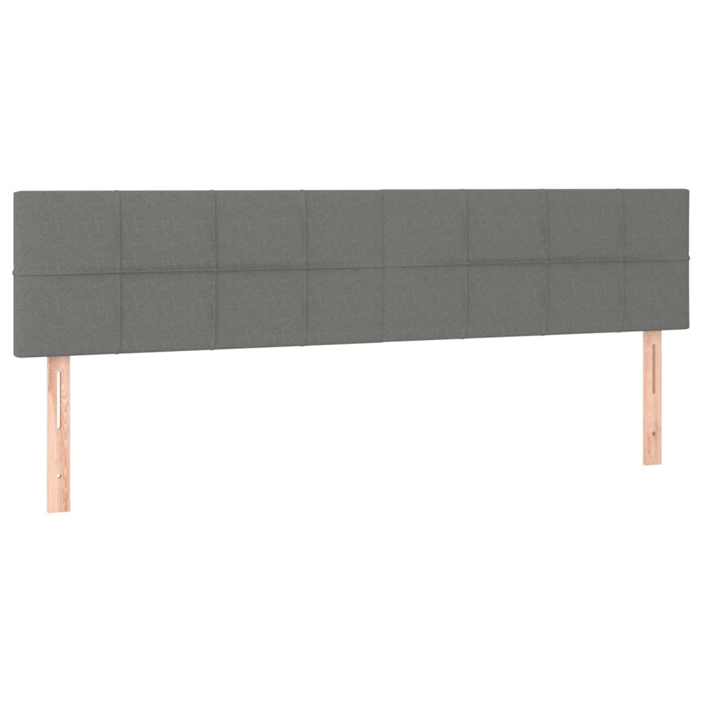 Vidaxl Континентальная кровать с матрасом, темно-серая ткань 160x200 см