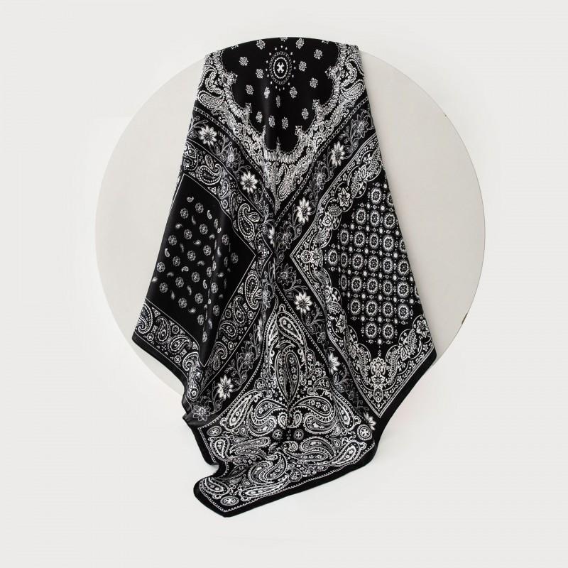 Womens Silk Scarf Square Neckerchief Fashion Commuter Double-sided Print Luxury Gift