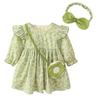 Reegoo Peter Ceremony Baby Newborn Long Perfect for Size Months Dress, Girls' Dress, Outfit, Clothes, Outfit, Tunic, Headband, Bag, Cute, Sleeves,