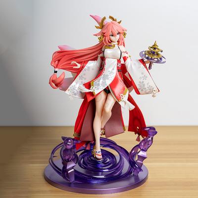 24 см Genshin Impact Yae Miko GK ПВХ фигурка аниме фигурка модель игрушки коллекция кукла подарок