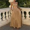 2026 Womens Solid Color Sleeveless Camisole Top Long Skirt Set Casual Elegant Outfit Office Daily Wear