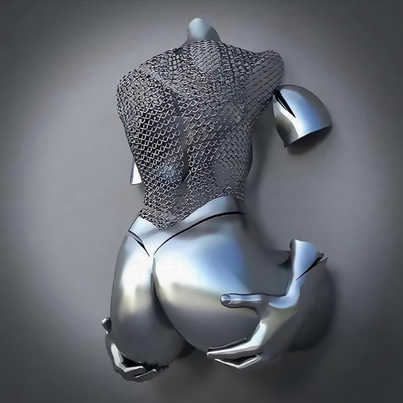 Металлическая фигура, статуэтка, художественный постер, подвесная картина, современное украшение для дома, бескаркасная картина на холсте, сердечник для распыления краски