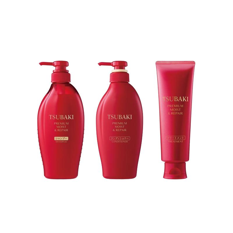 Tsubaki Premium Moist & Repair Shampoo 450ml, Conditioner 450ml, Treatment 160g (10 Options)