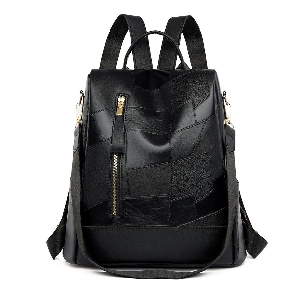 Женский мягкий кожаный рюкзак большой емкости с защитой от кражи для путешествий и поездок на работу