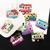 Fashion Flower Cassette Radio Tapes Enamel Brooch Retro Pride Badge Pin Women Men Hats Bags Lapel Decoration Gift Accessories