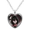 Jeff And Jane The Killer Necklace Anime Creepypasta Creepy Pasta Ticci Toby Creative Cartoon Glass Cabochon Heart  Pendant Gifts