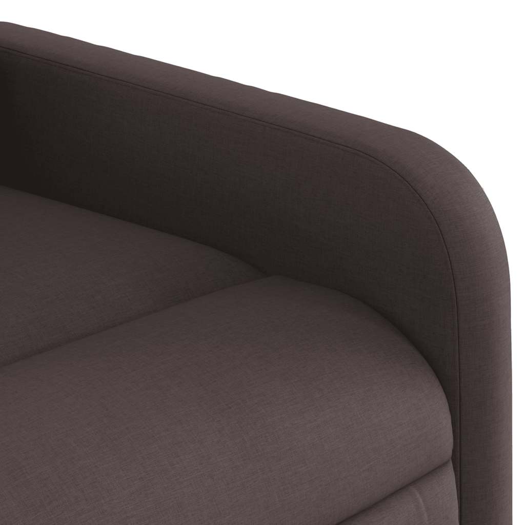 Recliner with Rising Function Dark Brown Fabric