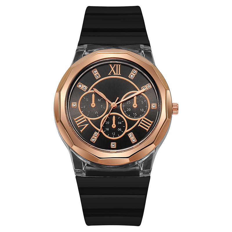 Student Style Silicone Watch For Women Ladies Casual Quartz With Sapphire Glass Dial