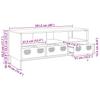 TV Stand White 101.5 x 39 x 43.5 cm Cold Rolled Steel