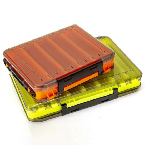 Отличная коробка для рыболовных приманок, портативный магазин с двусторонним открытием, рыболовный инструмент