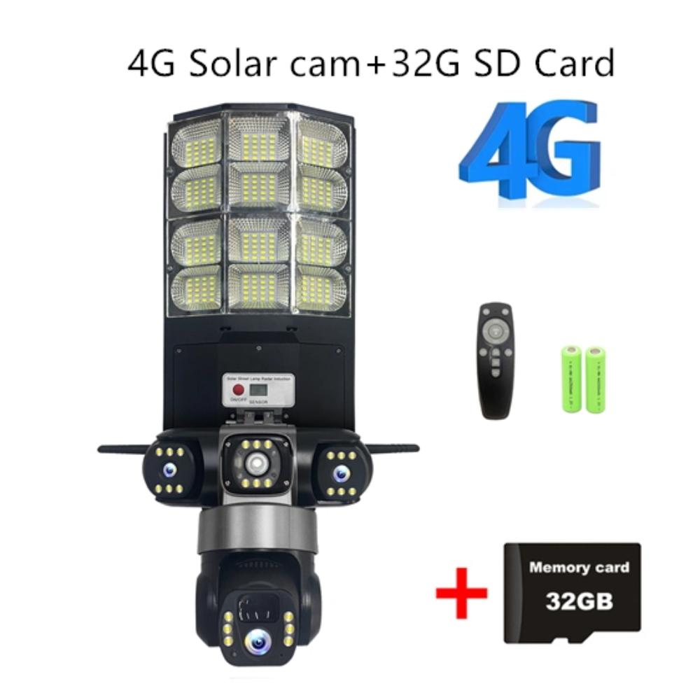4G Солнечный Монитор Многофункциональный Низкое Энергопотребление Пульт Дистанционного Управления Уличный Фонарь WIFI Интеллектуальная Трехэкранная Камера