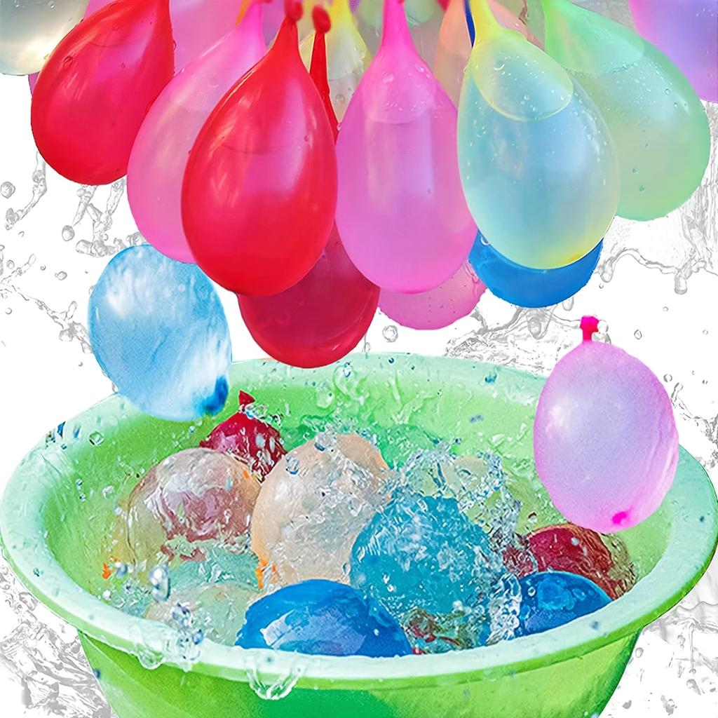 111-Piece Quick Fill Water Balloons Set - Self-Sealing, Perfect For Summer Outdoor Fun & Water Fights, Assorted Colors