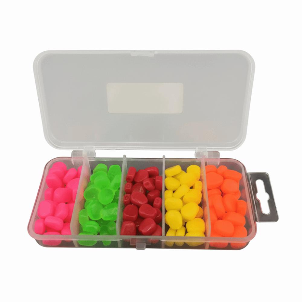 100PCS PVC Fishing Baits 1cm 0.3g Hinged Lures Vibrant Floating Baits Outdoor Fishing