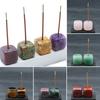 1PC Holder Quartz Amethyst Healing Stone Gemstones Fragrant Plug Incense Tray Clear Square Natural Incense Stick Base Raw Stone