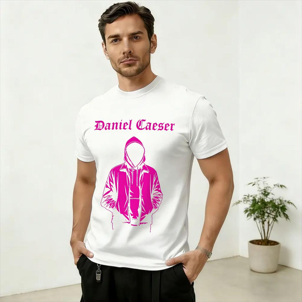 Crazy Singer Daniel Caesar TShirt Unisex O Neck Pure Cotton T Shirts Short Sleeve Tees Plus Size Clothes