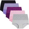 3PCS 200 Kg L-5XLWear-resistant Cotton Underwear for Women High Waist Breathable Abdomen and Hip Briefs