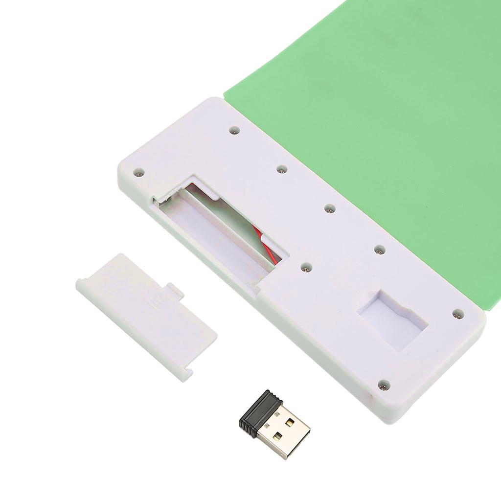 Силиконовая клавиатура 107 клавиш 2,4 ГГц Беспроводная USB Складная Водонепроницаемая Пылезащитная Двухцветная Бесшумная клавиатура для ПК Ноутбука
