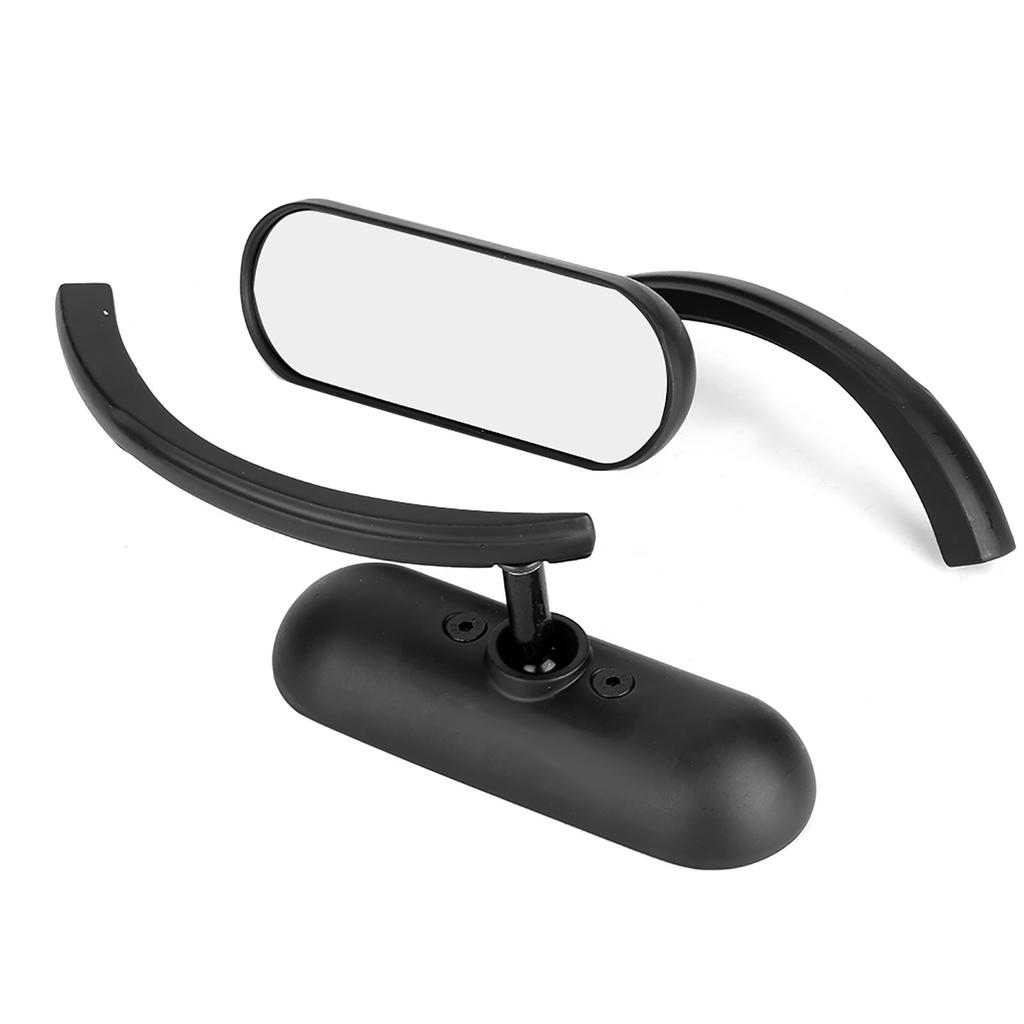 2Pcs Motorcycle Black Mini Oval Rear View Mirror for Honda Shadow 600 750 1100 ACE