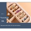 PU Jewelry Box Storage Mirror Box 26 Printed Letter Jewelry Box Portable Jewelry Storage Box Earring Ring Box