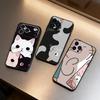 Забавный Кот Милое Животное Чехол для Телефона Для iPhone17,16,15,14,13,12 Plus,Max Мягкий Силикон Черный Чехол