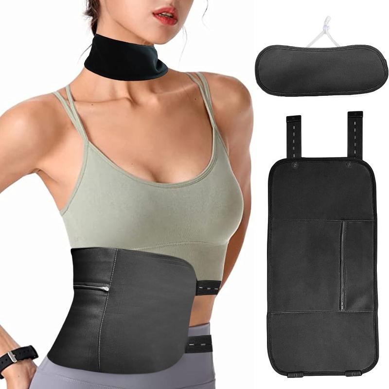 2 шт. многоразовое касторовое масло для детоксикации печени, ремешок для ухода за щитовидной железой, запорами и воспалениями, обертка на талию и шею (без масла)