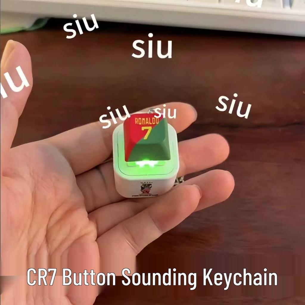 LED Toy Duck Keychain: Voice Button & Light-Up Pendant