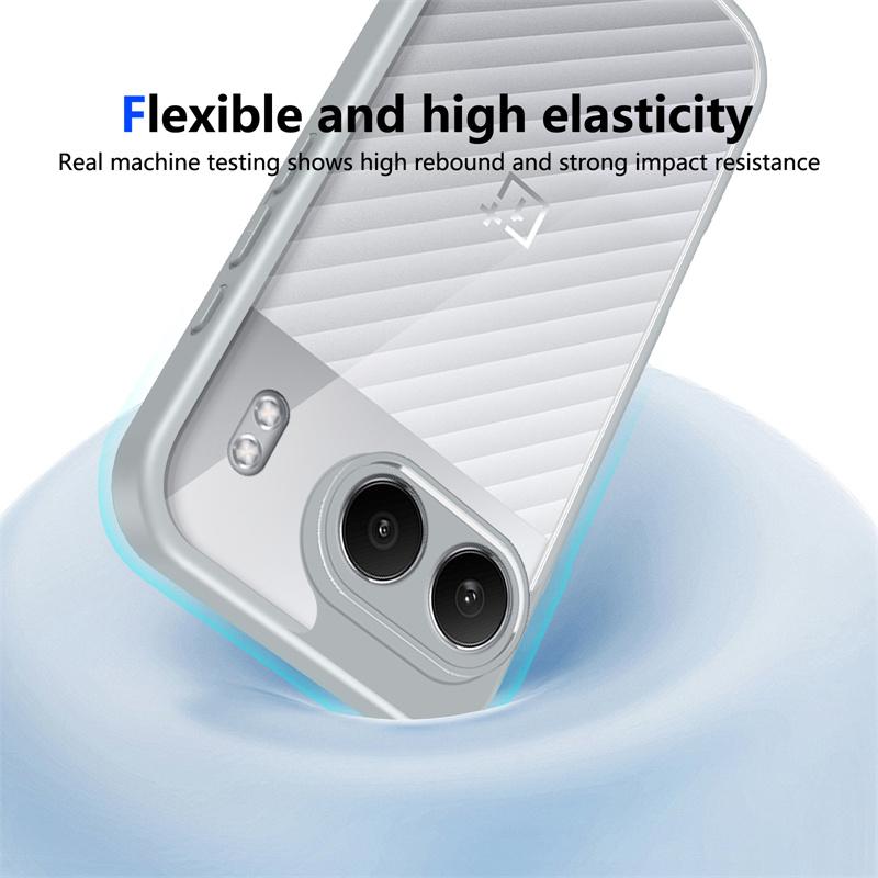 OnePlus Nord 4 5G CPH2663 Case Shockproof Silicone TPU Bumper with Clear Back Hard Cover Phone Case for OnePlus Nord 4 Nord4 5G