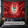 Custom Name Text Tapestry,England Rugby Decorative Wall Hanging, Background Tapestry For Home Bedroom