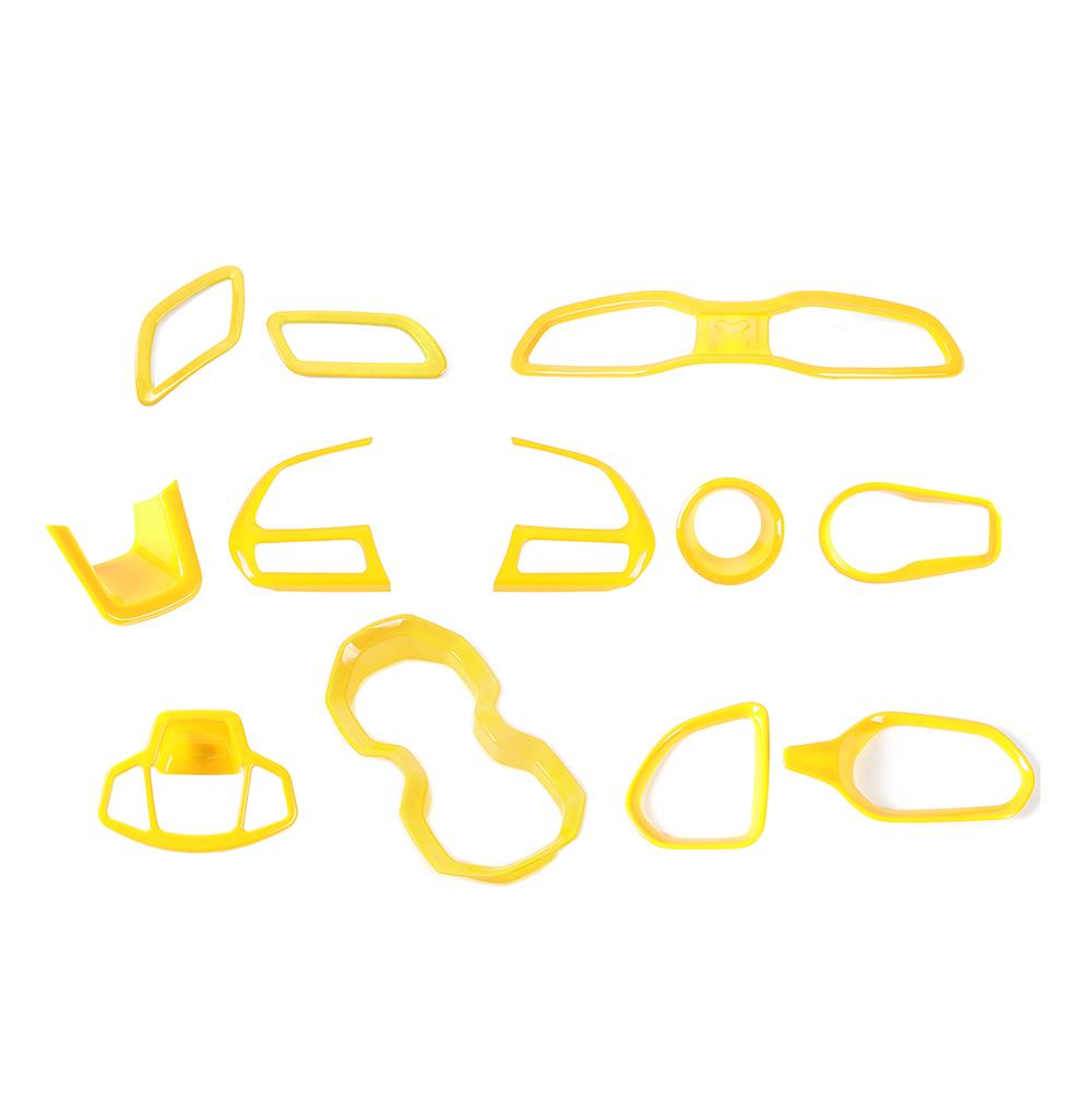 ABS Car Steering Wheel Headlight Switch Decoration Ring Central Air Vent Cover Stickers For Jeep Renegade 2017-2020 Car Exterior Accessories