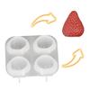 3D Strawberry Candle Silicone Mold DIY Handmade Aromatherapy Soaps Candles Mold Easy Release Non-Stick Surface Mold