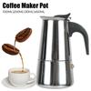 Moka Coffee Maker Coffee Maker Pot Mocha Espresso Latte Stovetop Filter Coffee Pot for Kitchen 2/4/6/9 Cups Stainless Steel