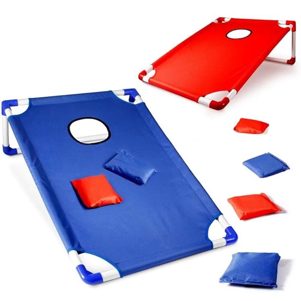Red Blue Bean Bags Game Throwing Cornhole Game Board Portable Cornhole Set  Sports Toys