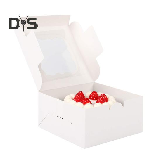 10 шт. прочная загрузочная коробка для печенья большой емкости полезная белая/коричневая упаковка для выпечки десертов