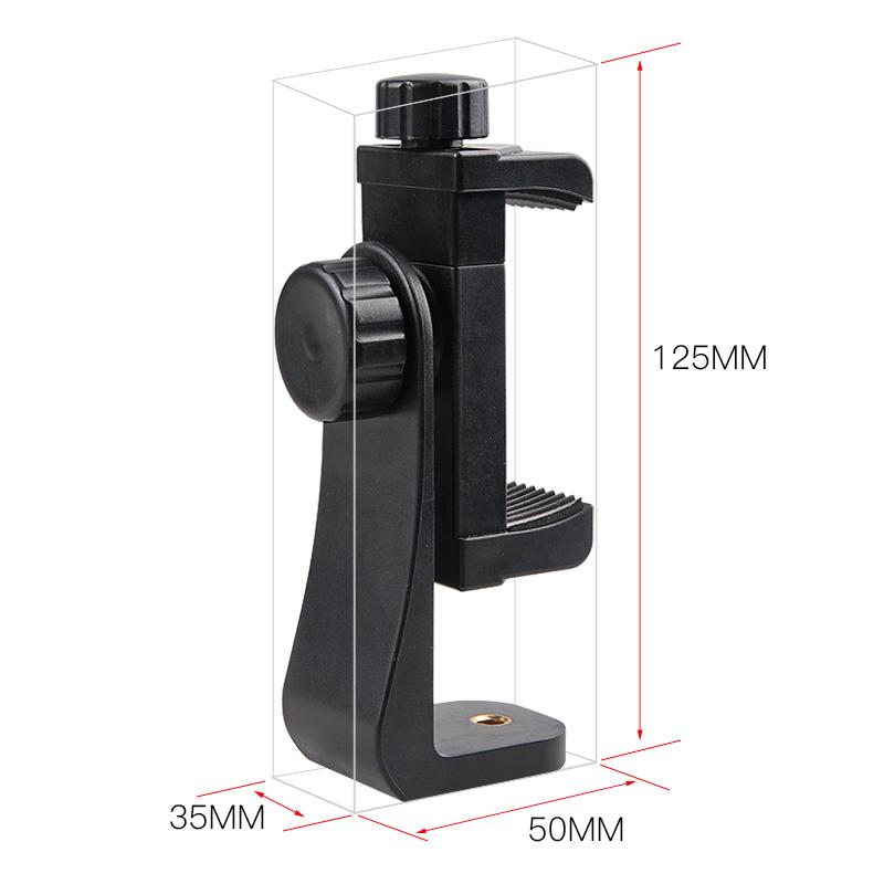 Universal Smartphone Holder Tripod Rotatable Bracket with 1/4inch Screw Adjustable Clip for Phone Cell Selfie Stick Camera Stand