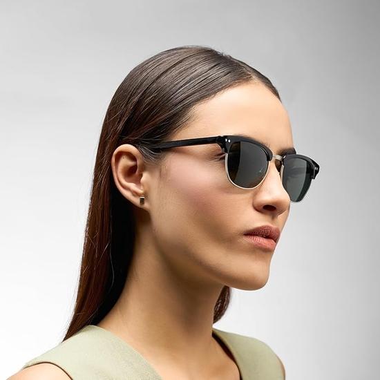 Солнцезащитные очки унисекс для взрослых Clubmaster с поляризацией, круглые, JJ S12638