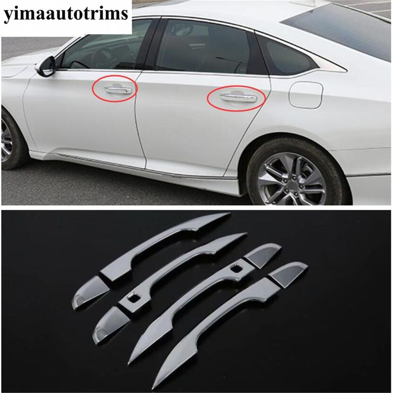 Car Outside Door Handle Decoration Cover Trim Fit For Honda Accord 10th 2018 - ABS Chrome / Carbon Fiber Look Accessories