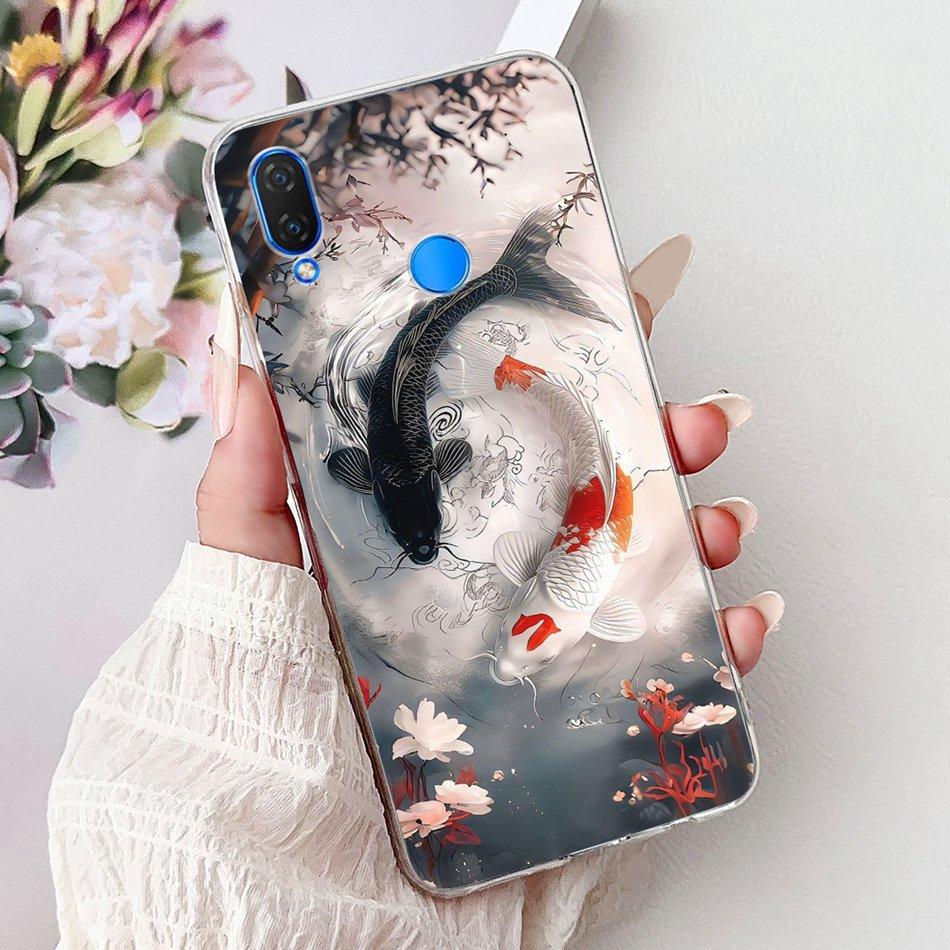 Для Huawei Nova 3i INE-LX1 INE-LX2 Чехол для телефона с рисунком «Крутой Дракон и Тигр» Для Huawei Nova3i Мягкие силиконовые TPU чехлы