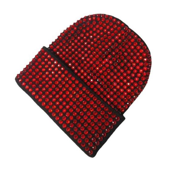 Унисекс зимняя шапка со складчатыми полями, однотонная эластичная шапка со стразами, сохраняющая тепло, для взрослых, для холодной погоды, для улицы и повседневной жизни