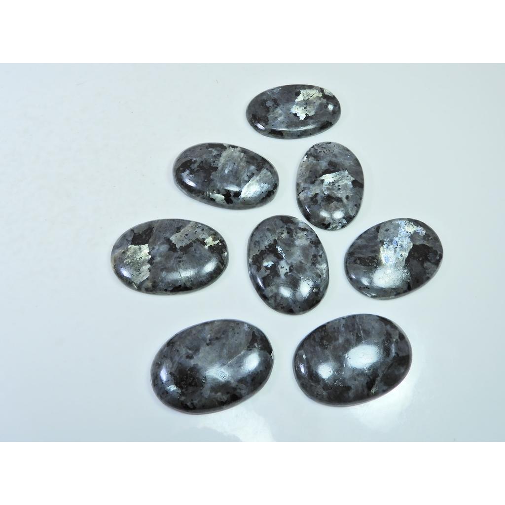 345Cts. Natural Larvikite Oval Shape Cabochon Loose Gemstone 8Pcs Lot C-1938