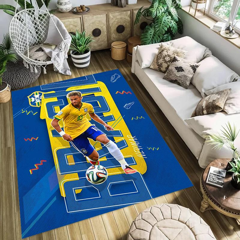 Brazilian Football Glory carpet Living room and bedroom mats printing Protective pad Room Office chair cushion