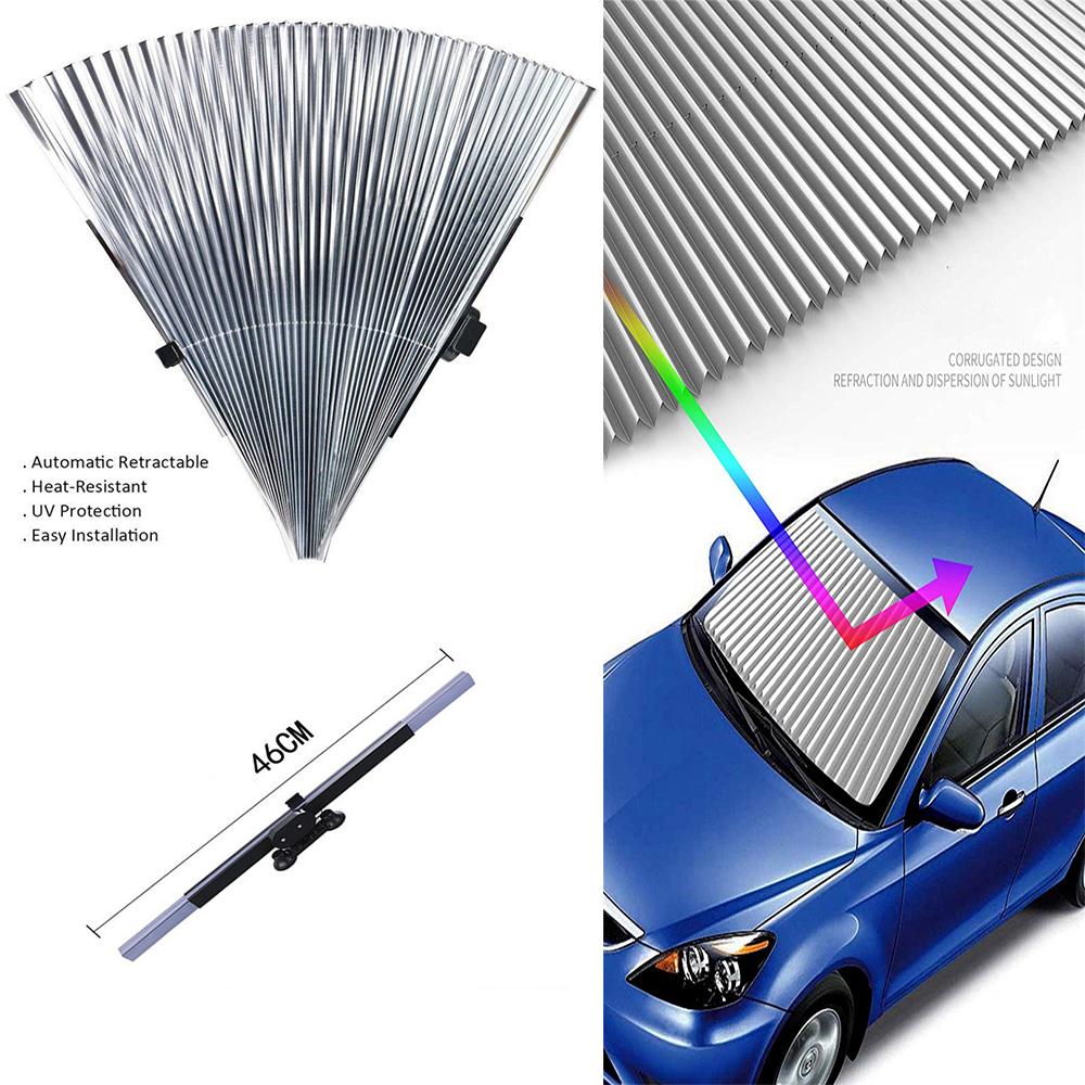 120*45cm Car Retractable Windshield Visor Sun Shade Folding Auto Block Cover