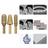 Diamond Coated Cylinder Head Mounted Points Grinding Bit Rotary Diamond Burr for Rotary Tool Bit Grinder Stone Carving