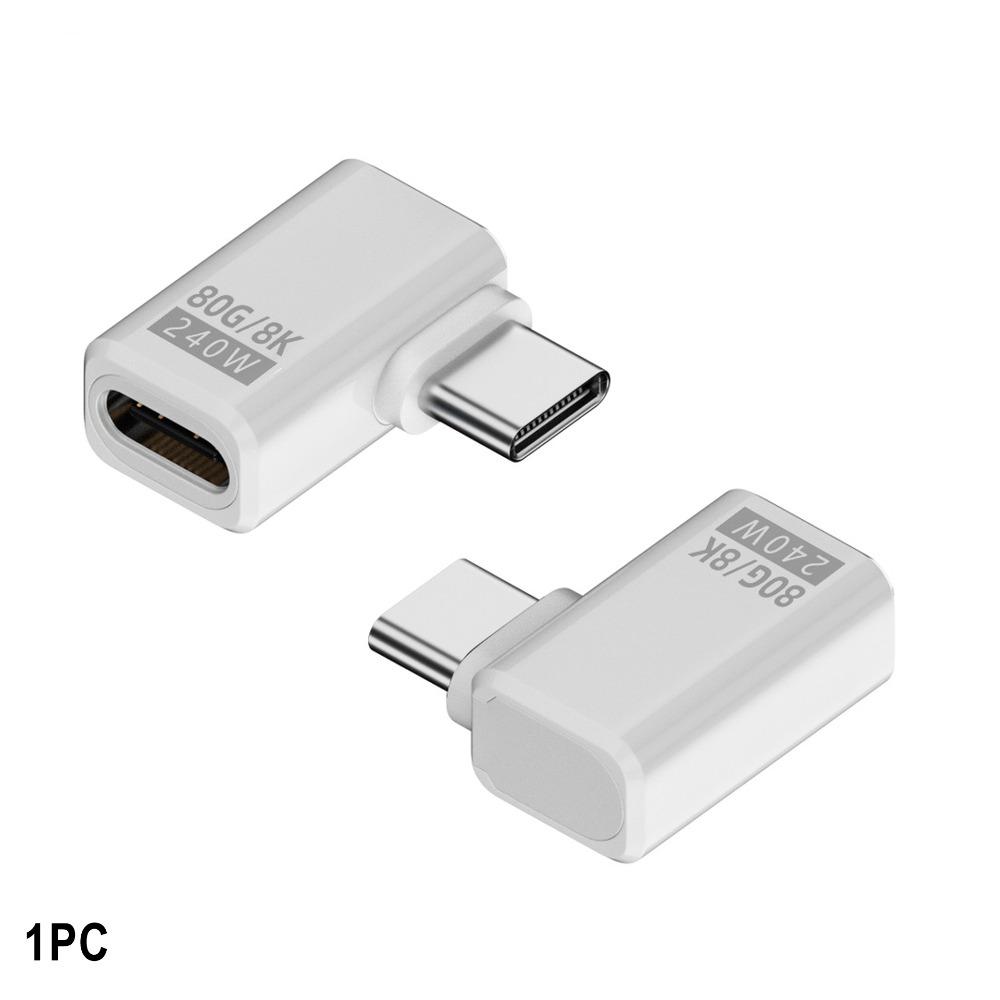 240 Вт Type-C Конвертер 80 Гбит/с 8K 60 Гц USB4 Адаптер Передача Данных Штекер на Розетку USB-C Удлинительный Разъем Мобильный Телефон