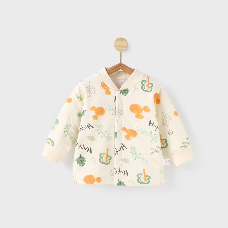 Унисекс детское хлопковое пальто: Тонкая утепленная зимняя куртка, теплый кардиган на подкладке для малышей, 40 г