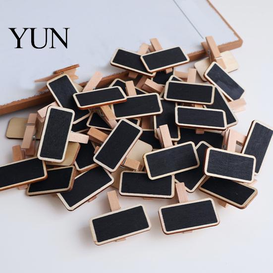Reusable Price Tags for Retail Display 10PCS Mini Blackboard Clips/Signs with Wooden Stands, Small Chalkboard Memo Clips Wedding Table Signs,