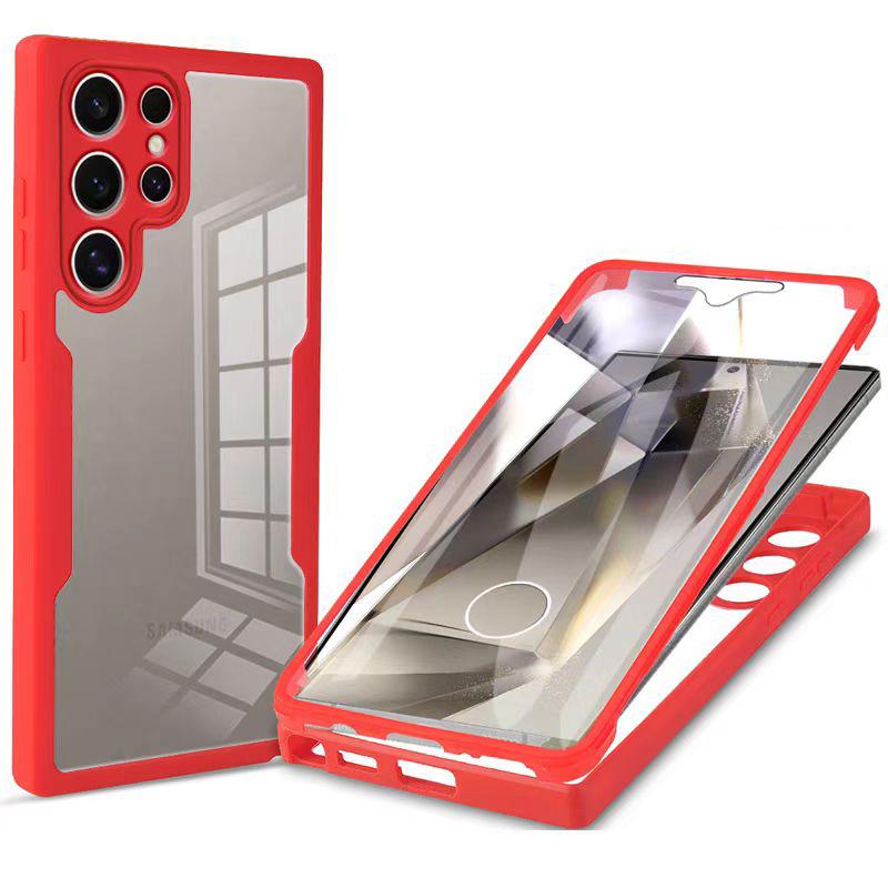 Чехол с полной защитой 360 для Samsung Galaxy S22 Ultra S21 S22 Plus A51 A72 A52 A32 A12 M12 A53 A33 Двусторонний ТПУ чехол для телефона