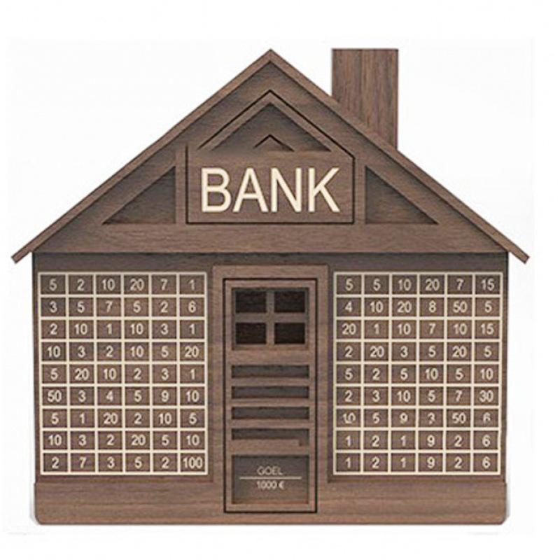 Wooden Money Bank With Counter Money Piggy Bank 10000 Saving Challenge Money Box